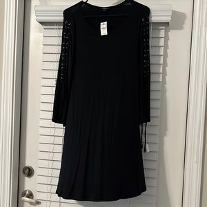 Long sleeve black express dress M nwt